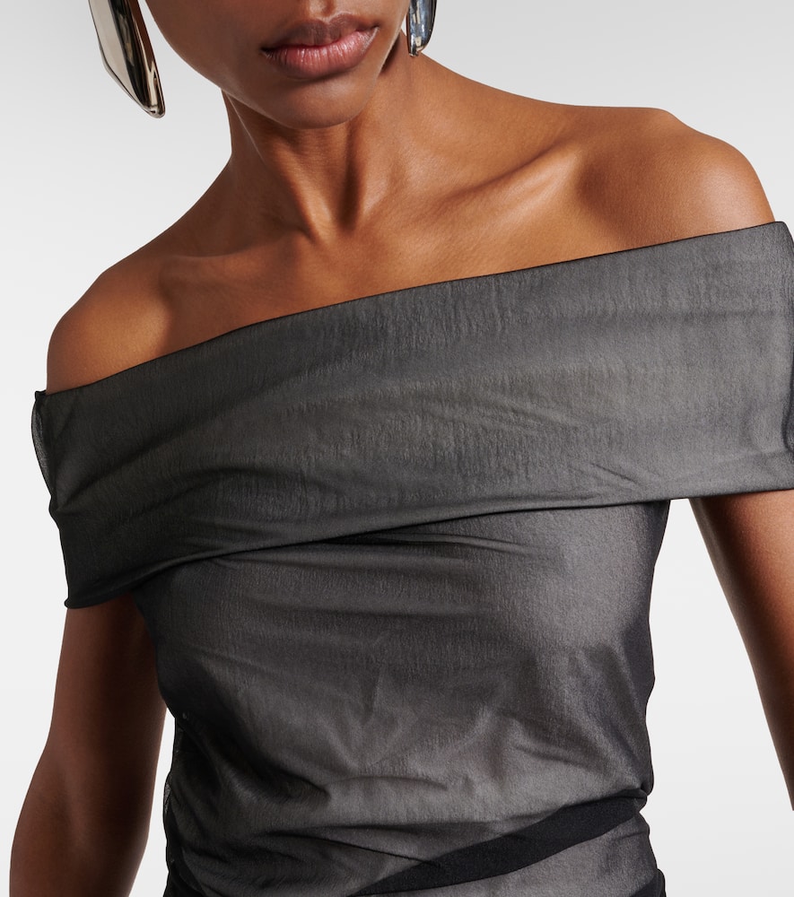 Allegra ruched off-shoulder top