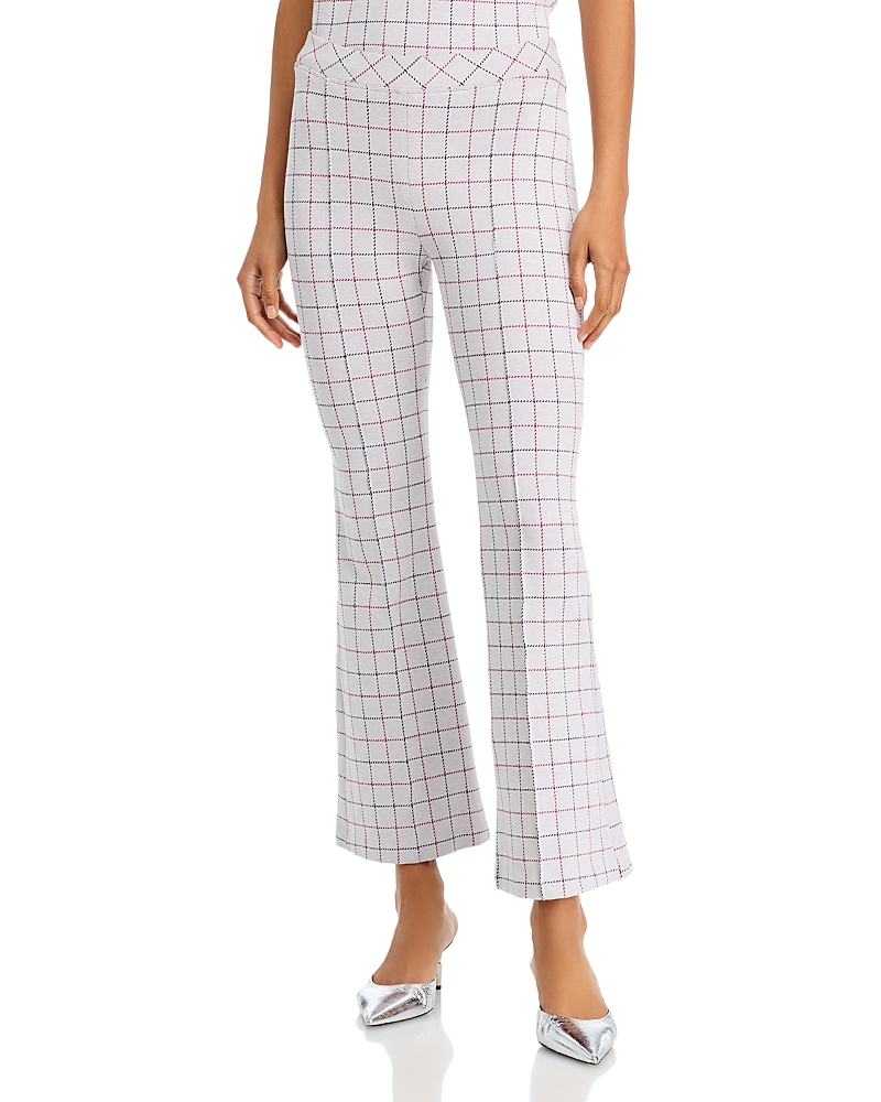 Check-pattern trousers - Neutrals