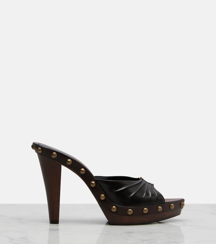 Babylone 90 studded leather mules