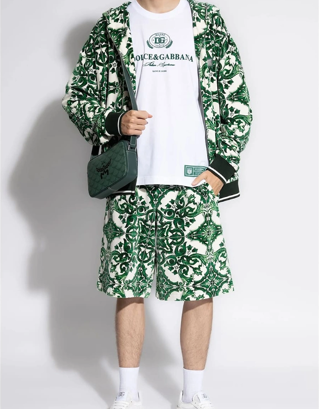 Men's Dolce & Gabbana Logo Flock T-Shirt White