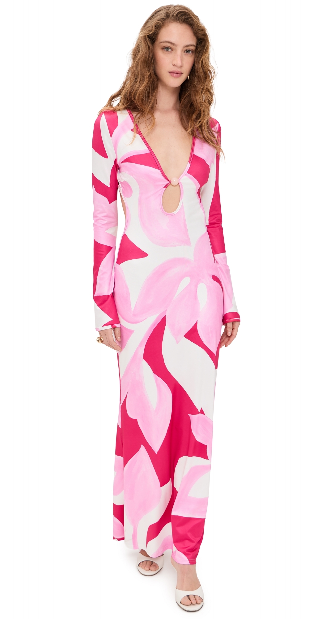 Amoree Long Sleeve Maxi Dress Amoree Pink 