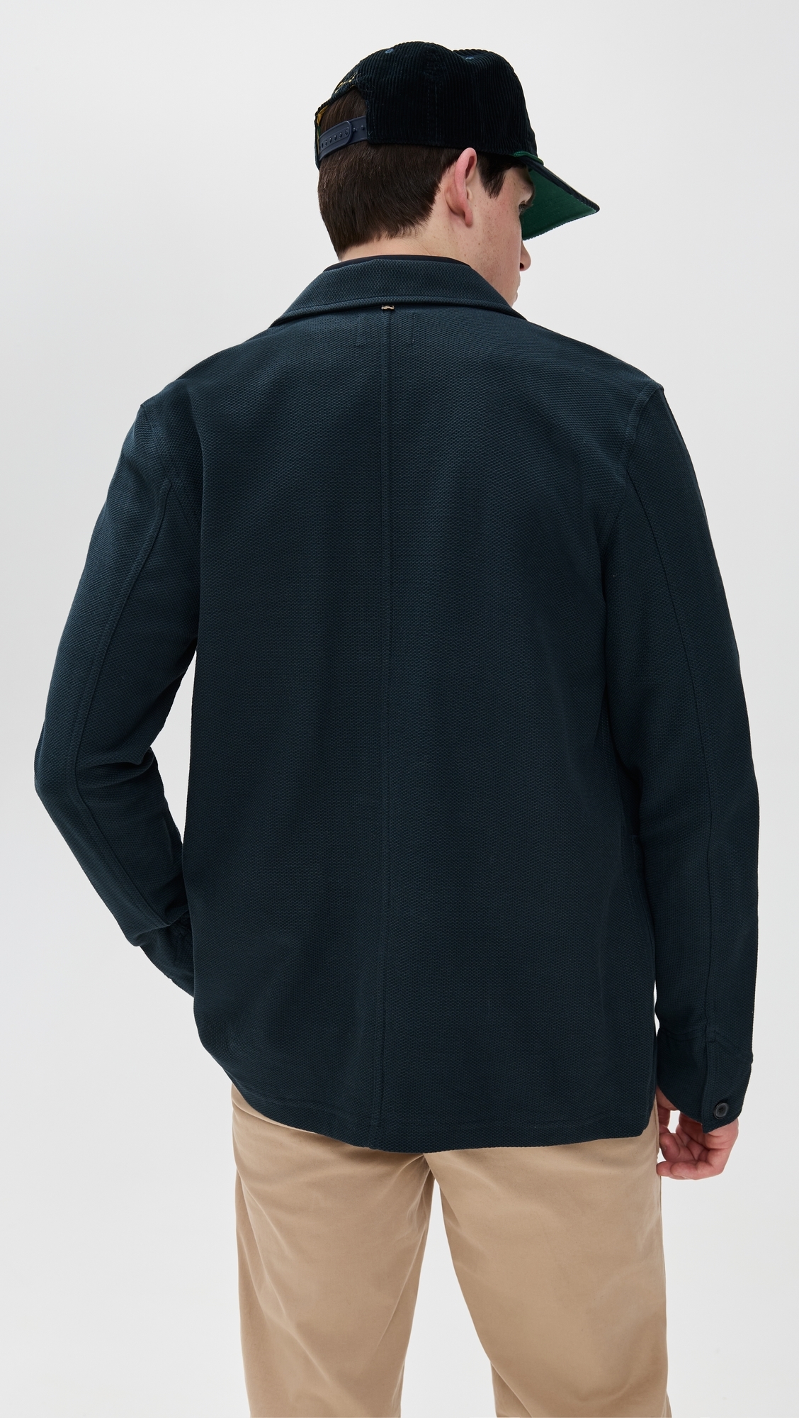 Billy Reid Pique Chore Jacket Carbon Blue
