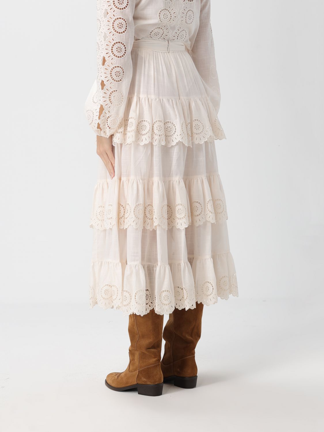 Skirt Woman color Ivory