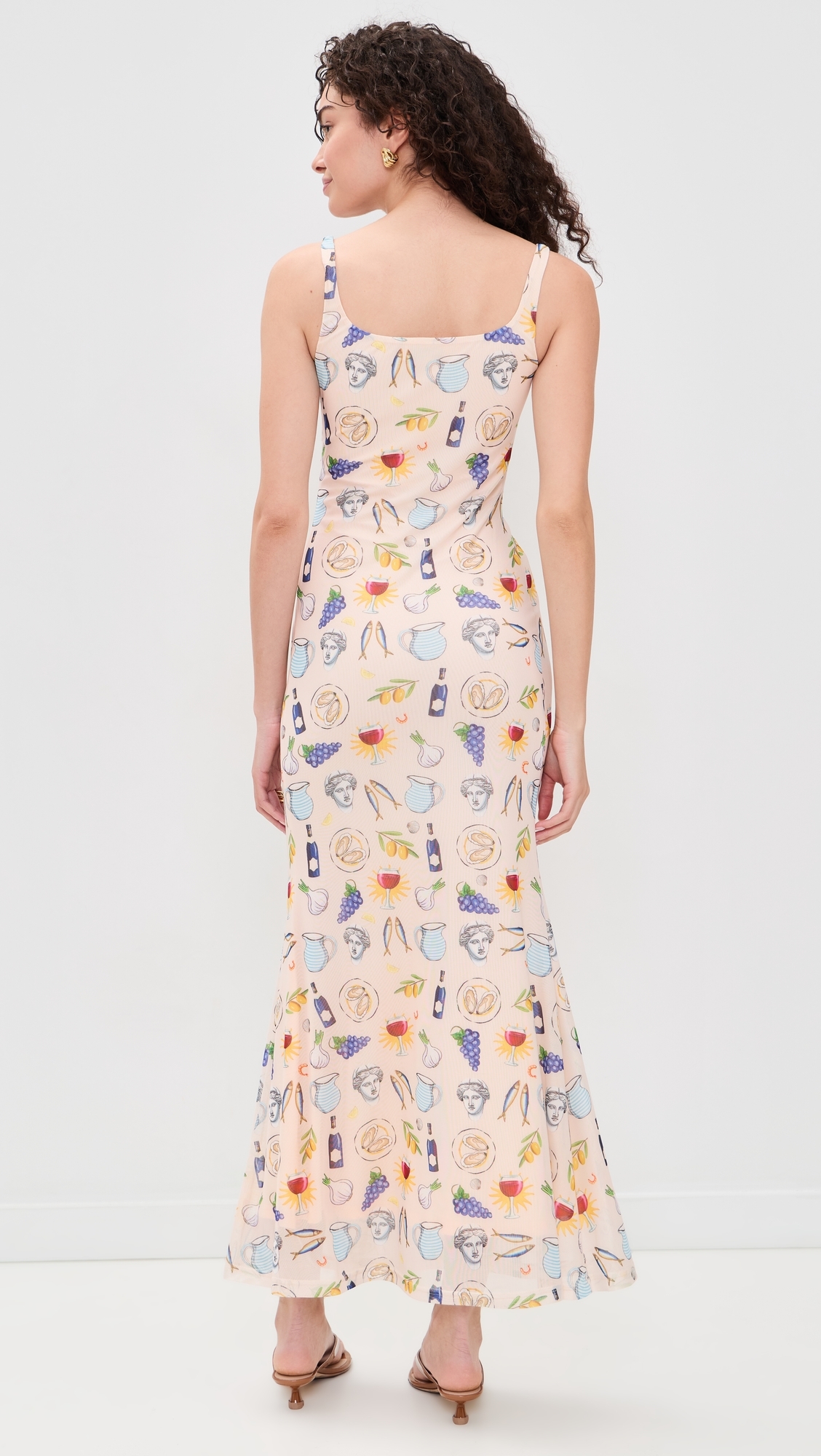 Eurosummer Print Mesh Maxi Dress Multi