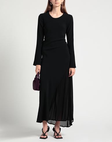 Woman Maxi dress Black Size 6 Acetate, Viscose