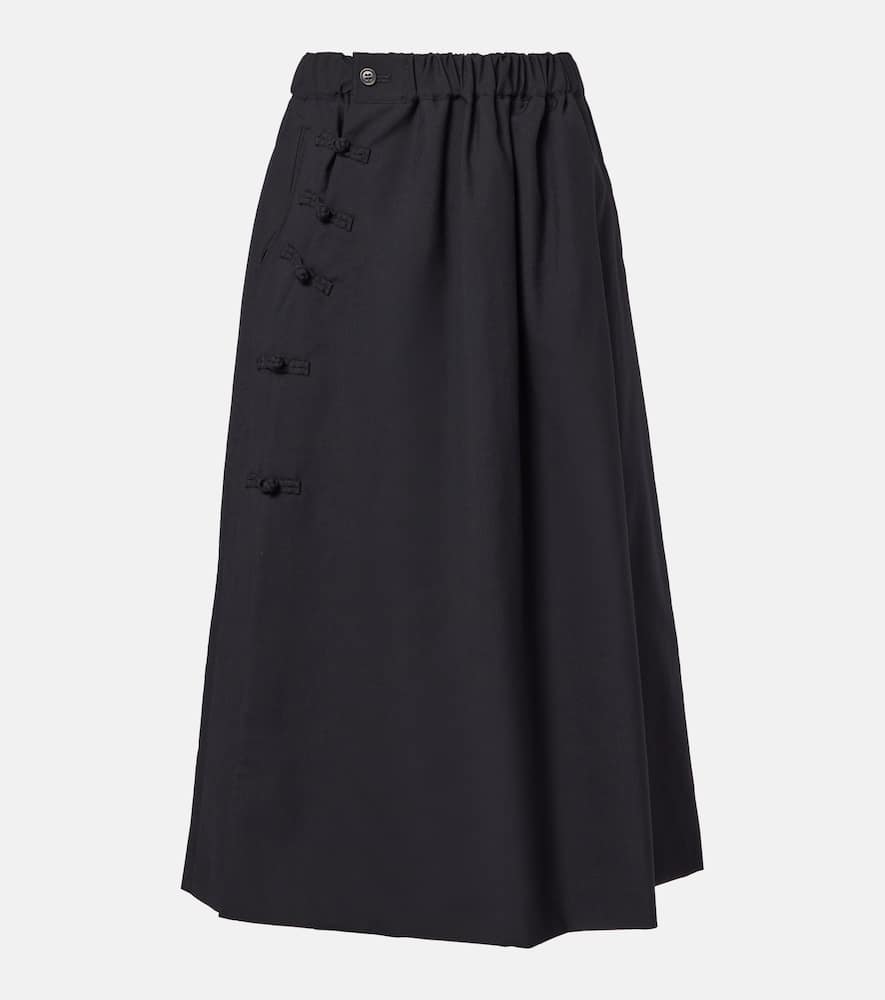 Wool midi skirt