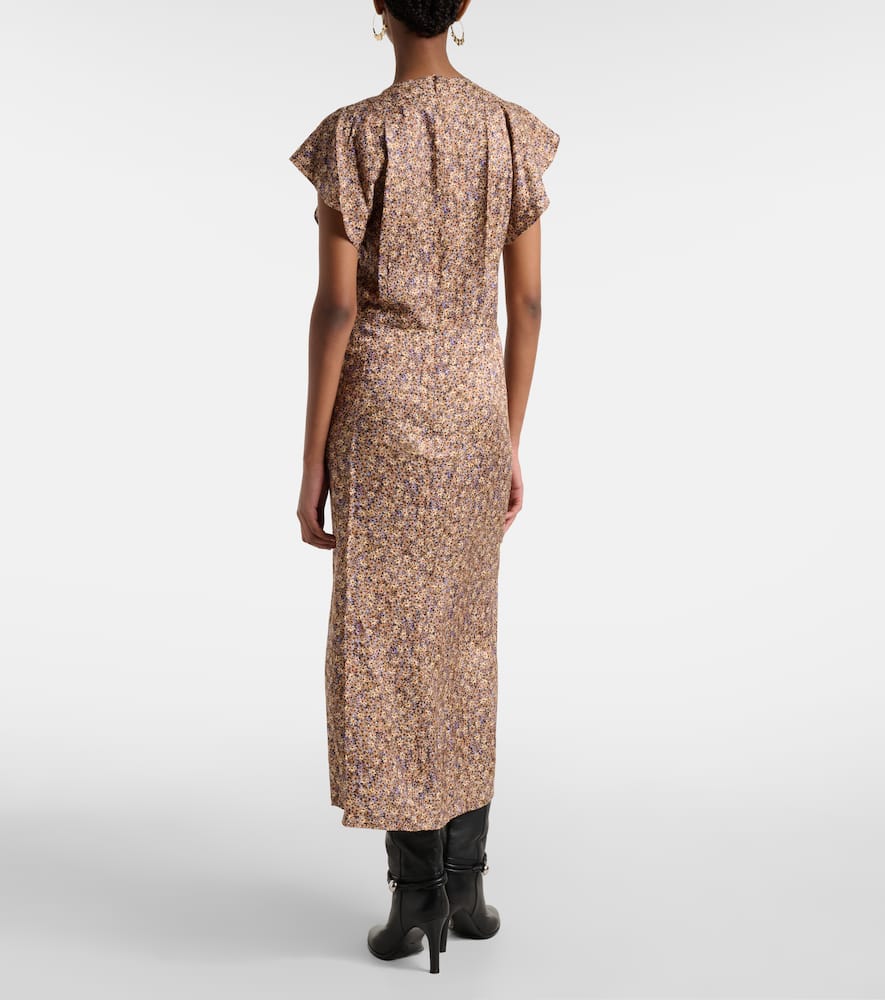 Lyndsay floral gathered midi dress