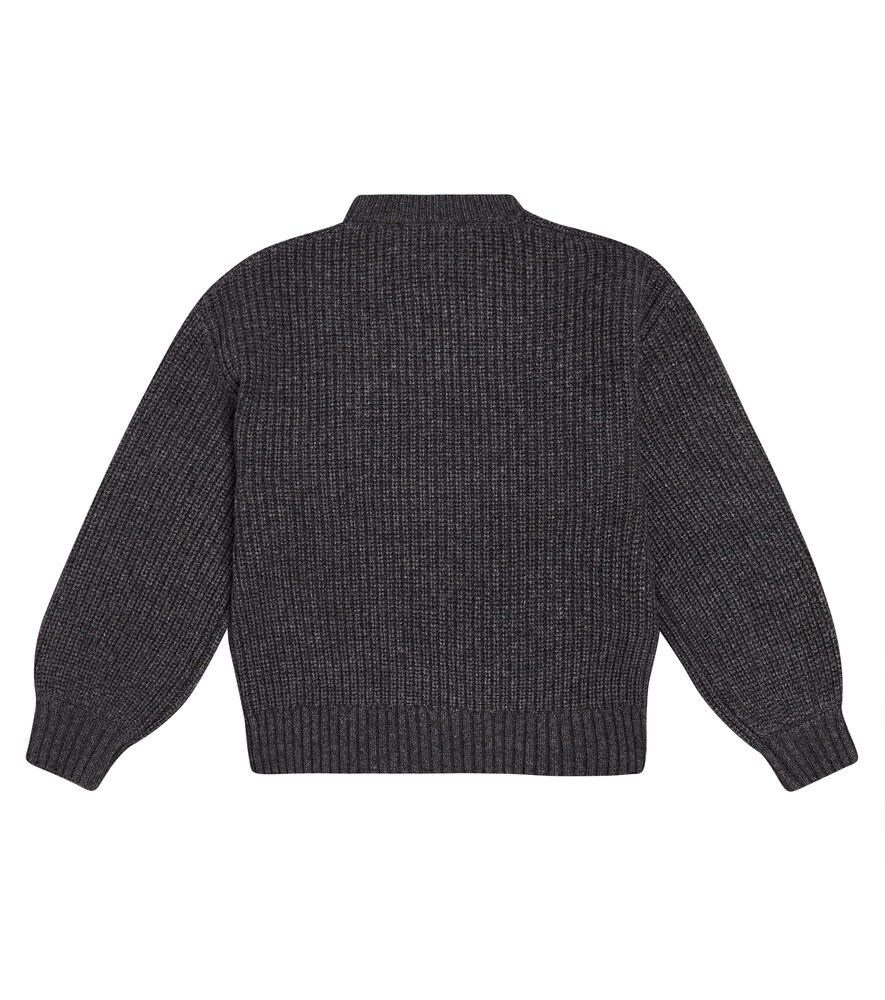 Embroidered wool-blend sweater