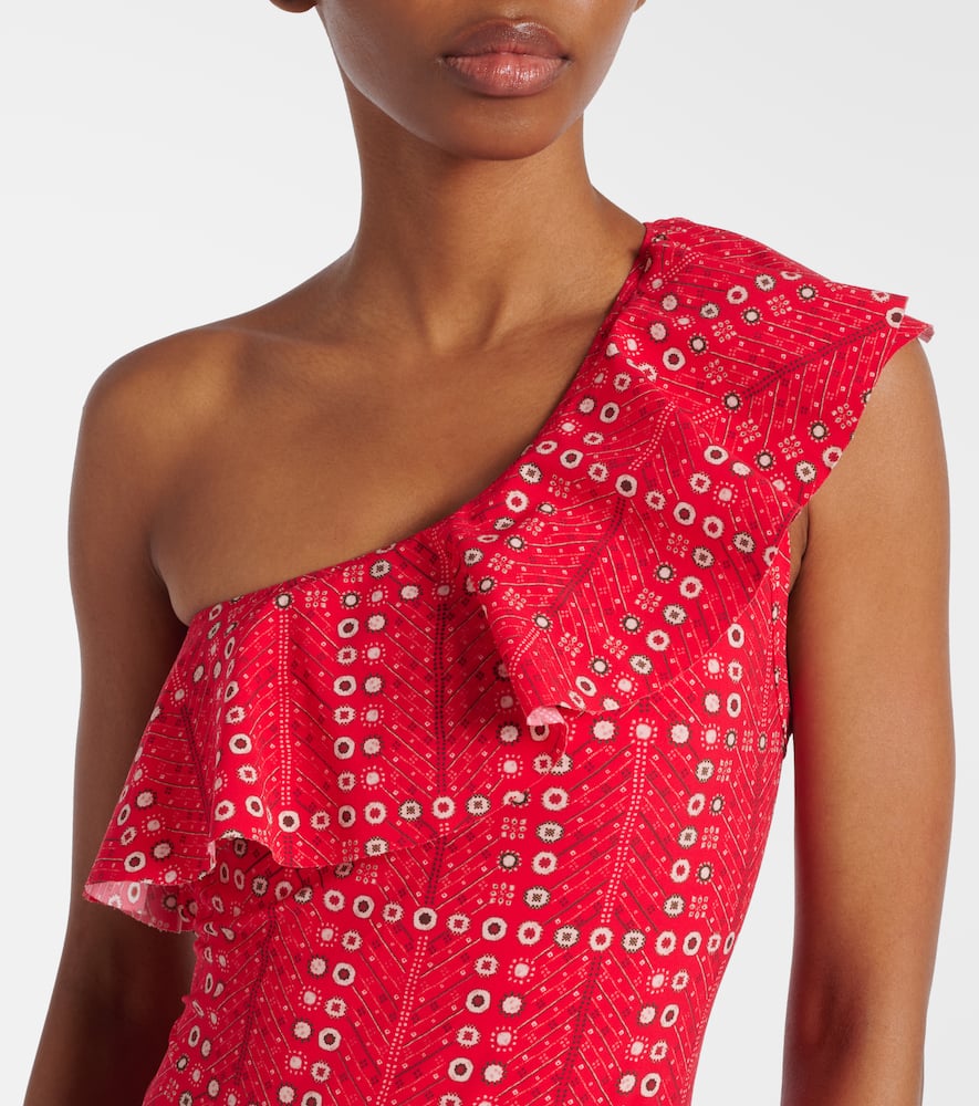 Sicilya ruffled printed swimsuit