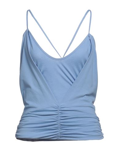 Woman Top Pastel blue Size 10 Cotton