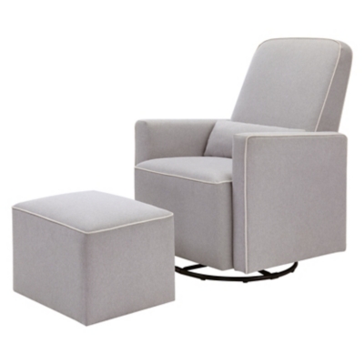 Davinci Olive Glider and Ottoman, Dove Gray