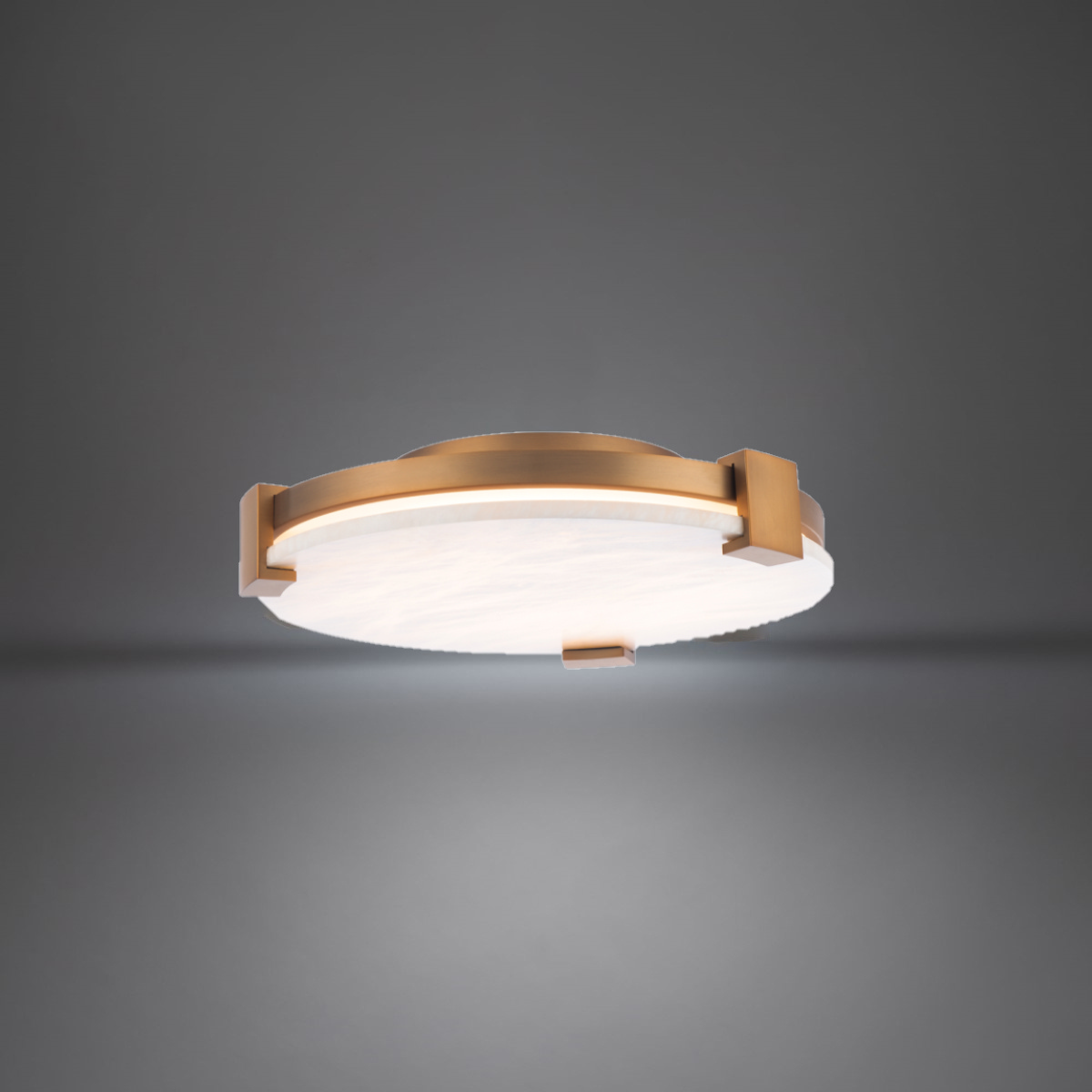 Aged Brass LED Flush Mount from the Catalonia Collection