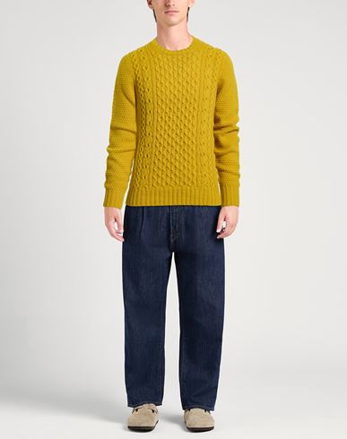 Man Sweater Mustard Size 36 Lambswool