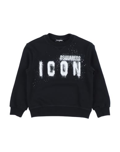 Dsquared2 Kid Boy Sweatshirt Black Size 10 Cotton, Elastane