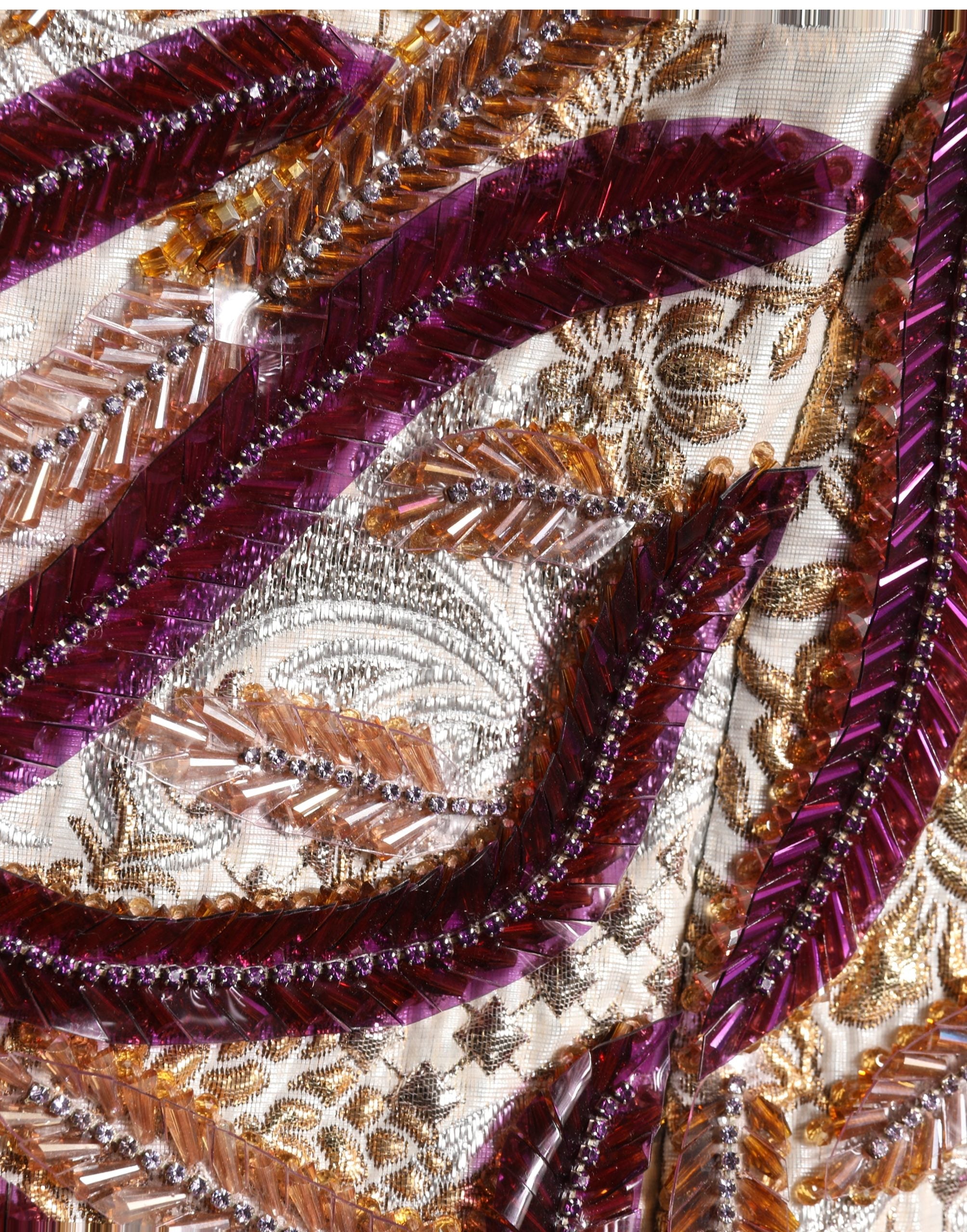 Sequin-Embroidered Skirt — Multicolor