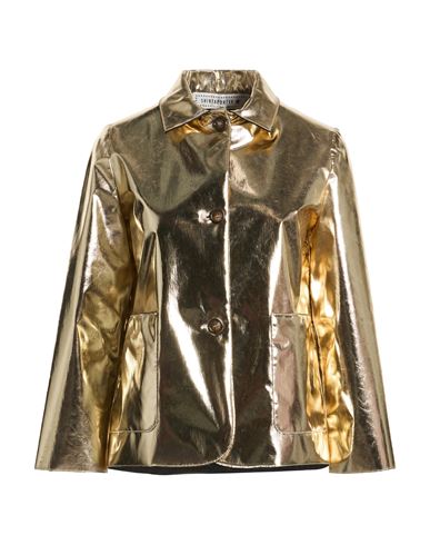 Woman Jacket Gold Size 10 Polyurethane, Viscose