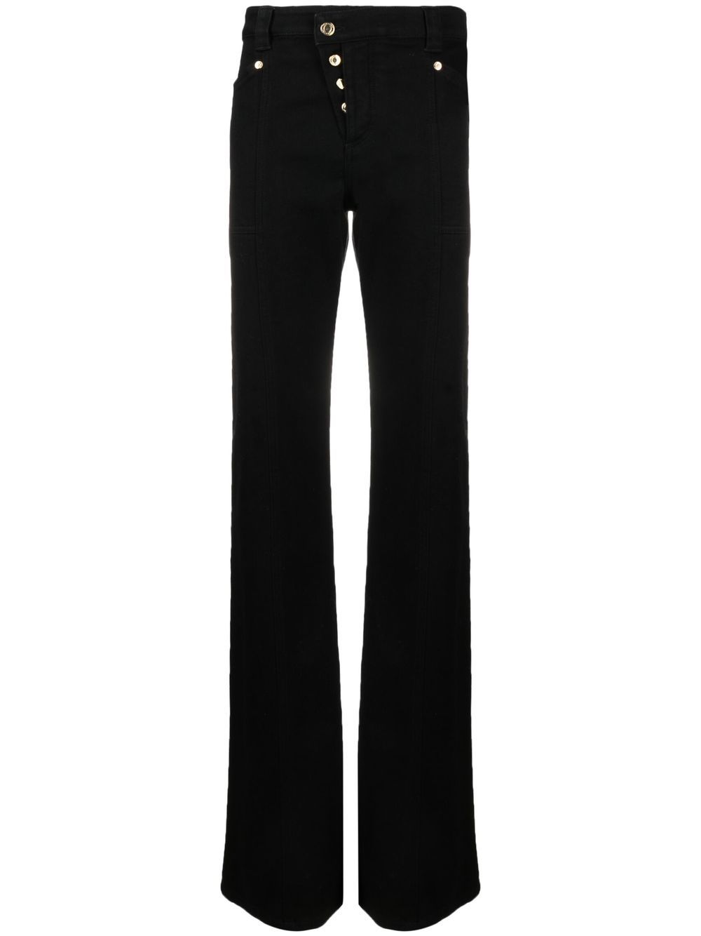 High-rise flared trousers - Black