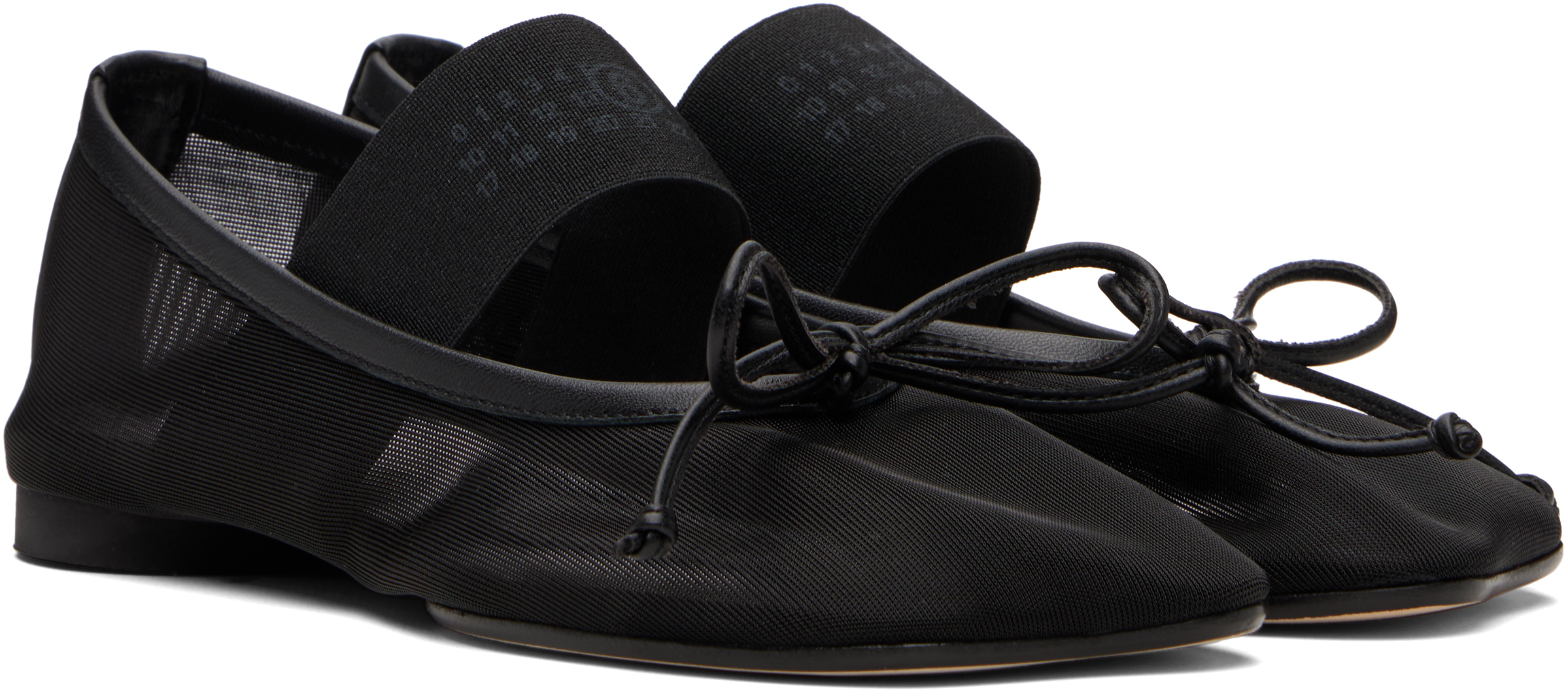 Black Anatomic Numeric Ballerina Flats