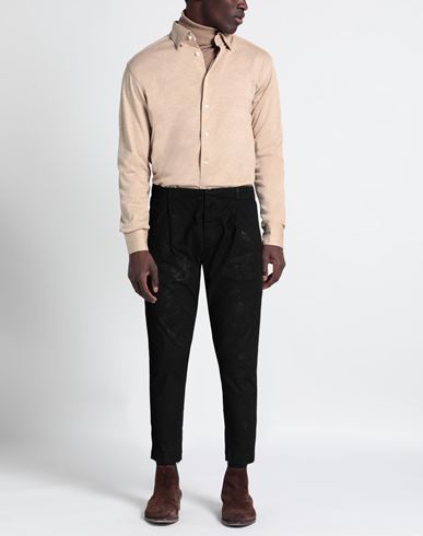 Man Pants Black Size 38 Cotton, Elastane