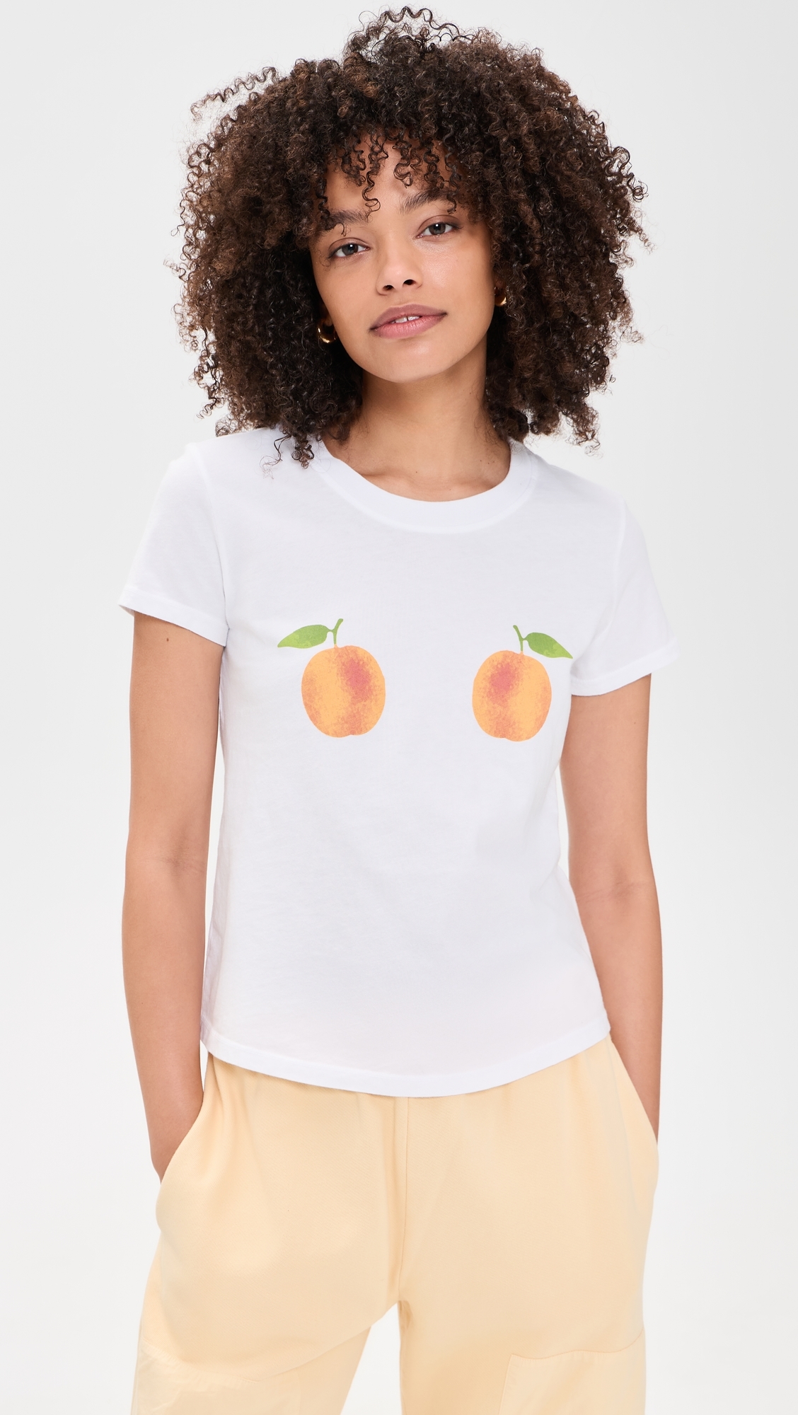 Peaches and Cream Tee White