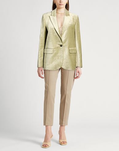 Forte_forte Woman Blazer Light green Size 0 Cotton, Viscose, Elastane