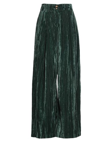 Crochè Woman Pants Green Size XS Polyester