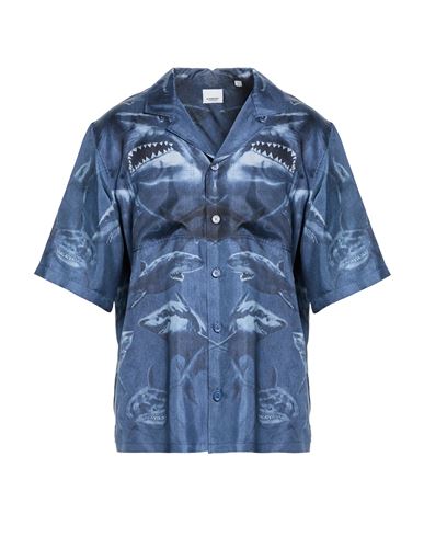 Man Shirt Navy Size S Silk