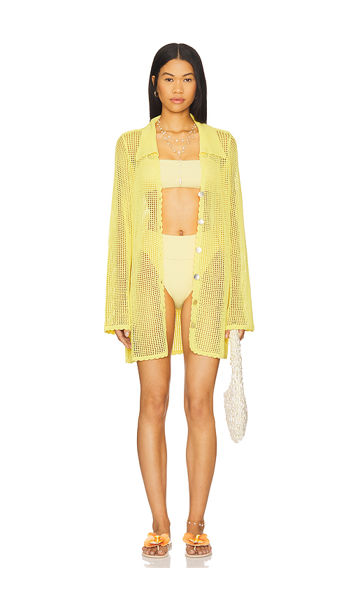 Show Me Your Mumu Button Up Coverup in Yellow. XS. Also in S