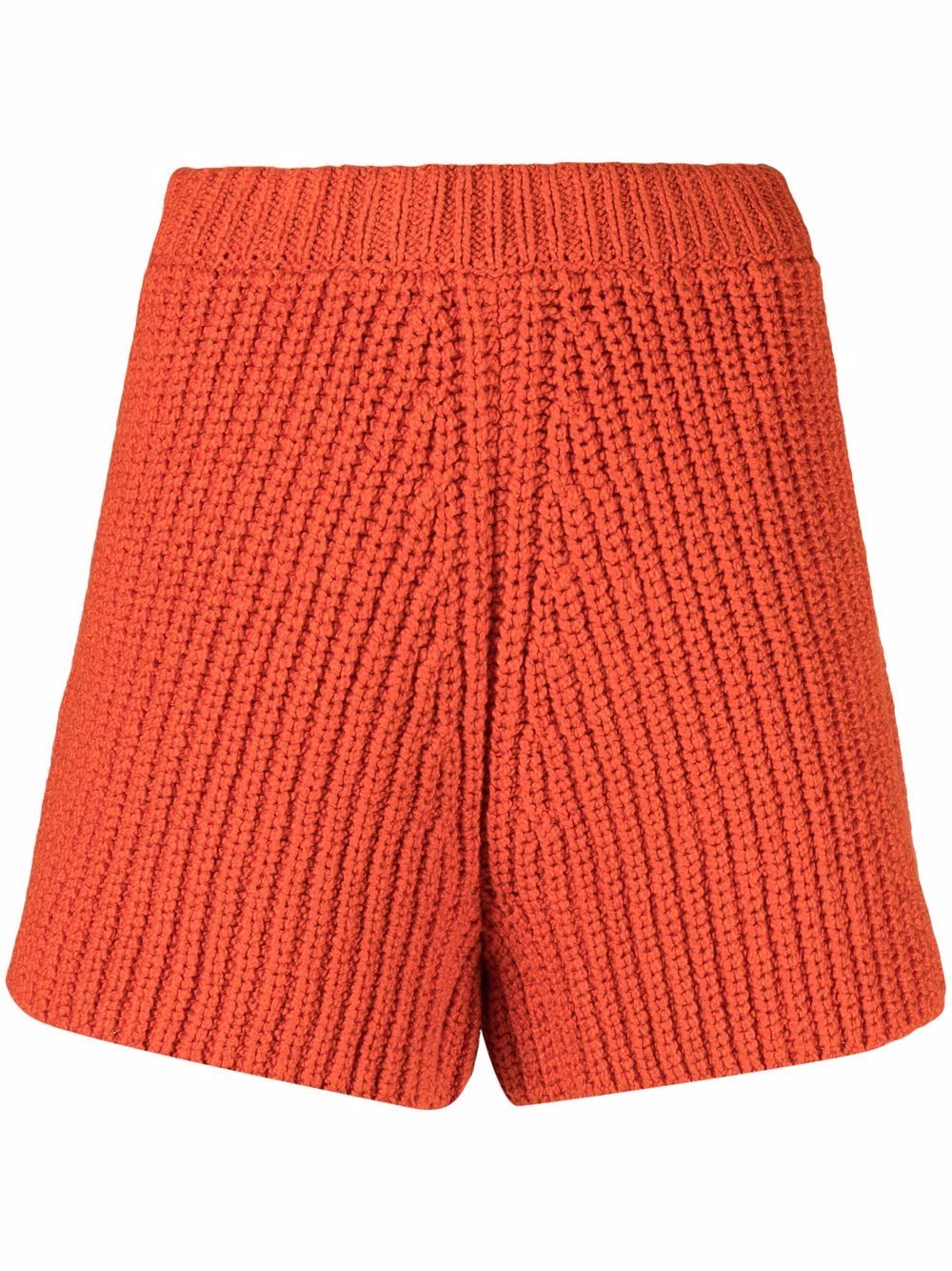 Chunky-knit shorts - Orange