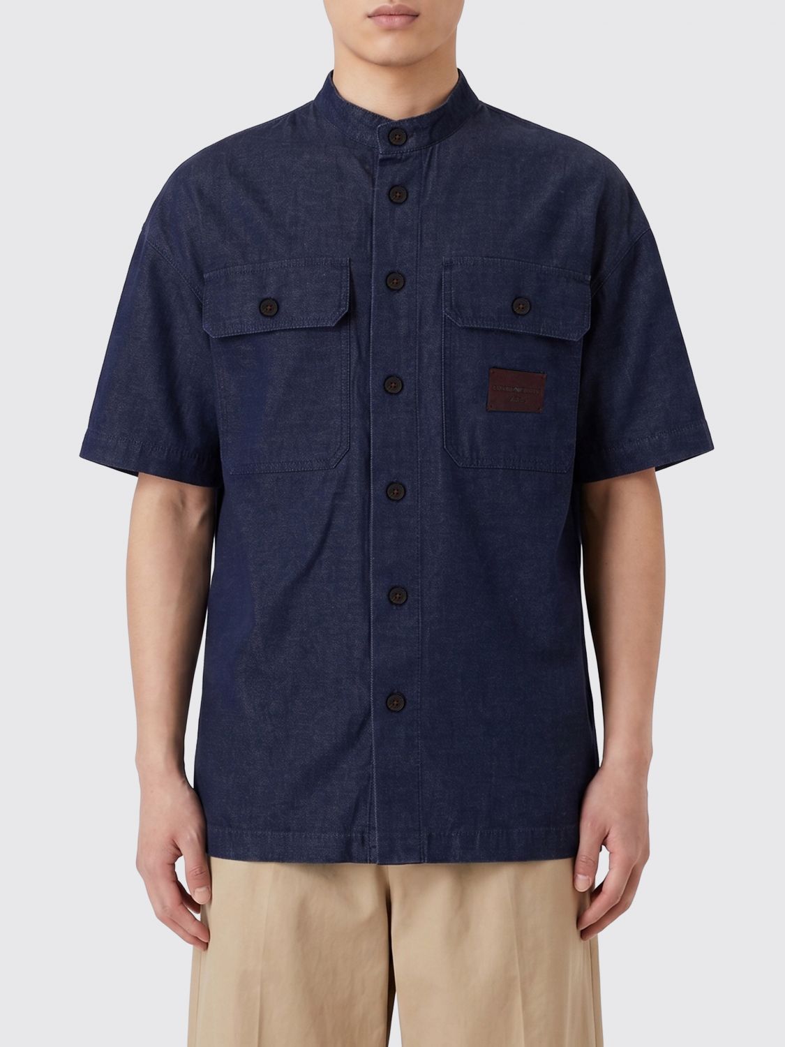 Shirt Men color Denim