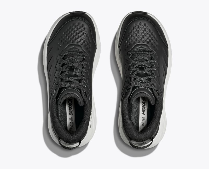 HOKA Men's Bondi SR Shoes in Carbon Black/White