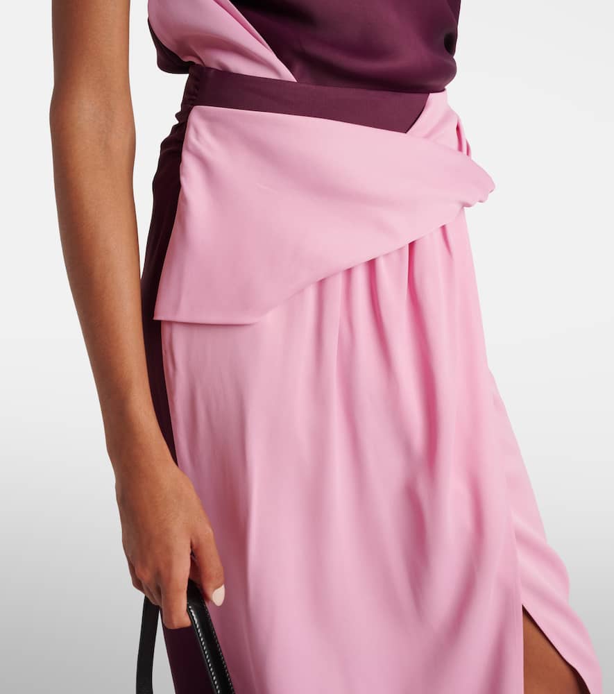 JW Anderson Colorblocked draped midi skirt