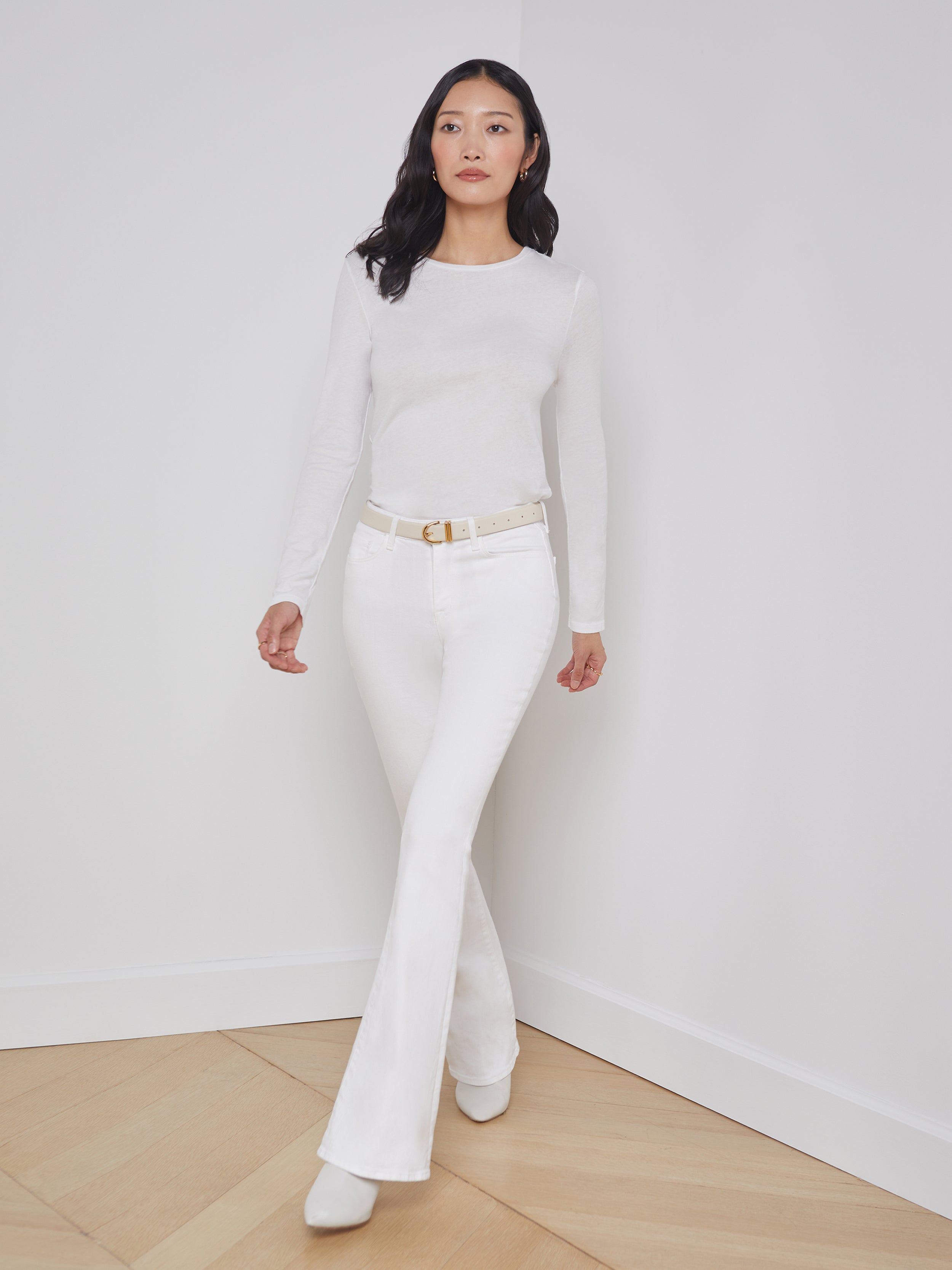 Tess Long Sleeve T-Shirt In White