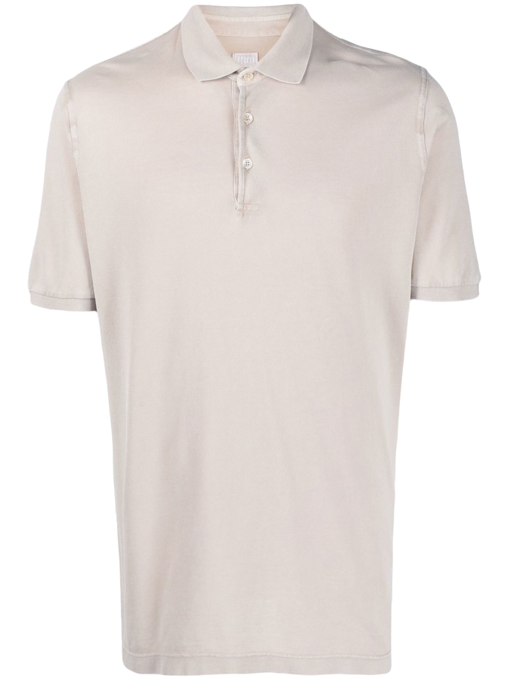 Cotton Polo Shirt — Beige