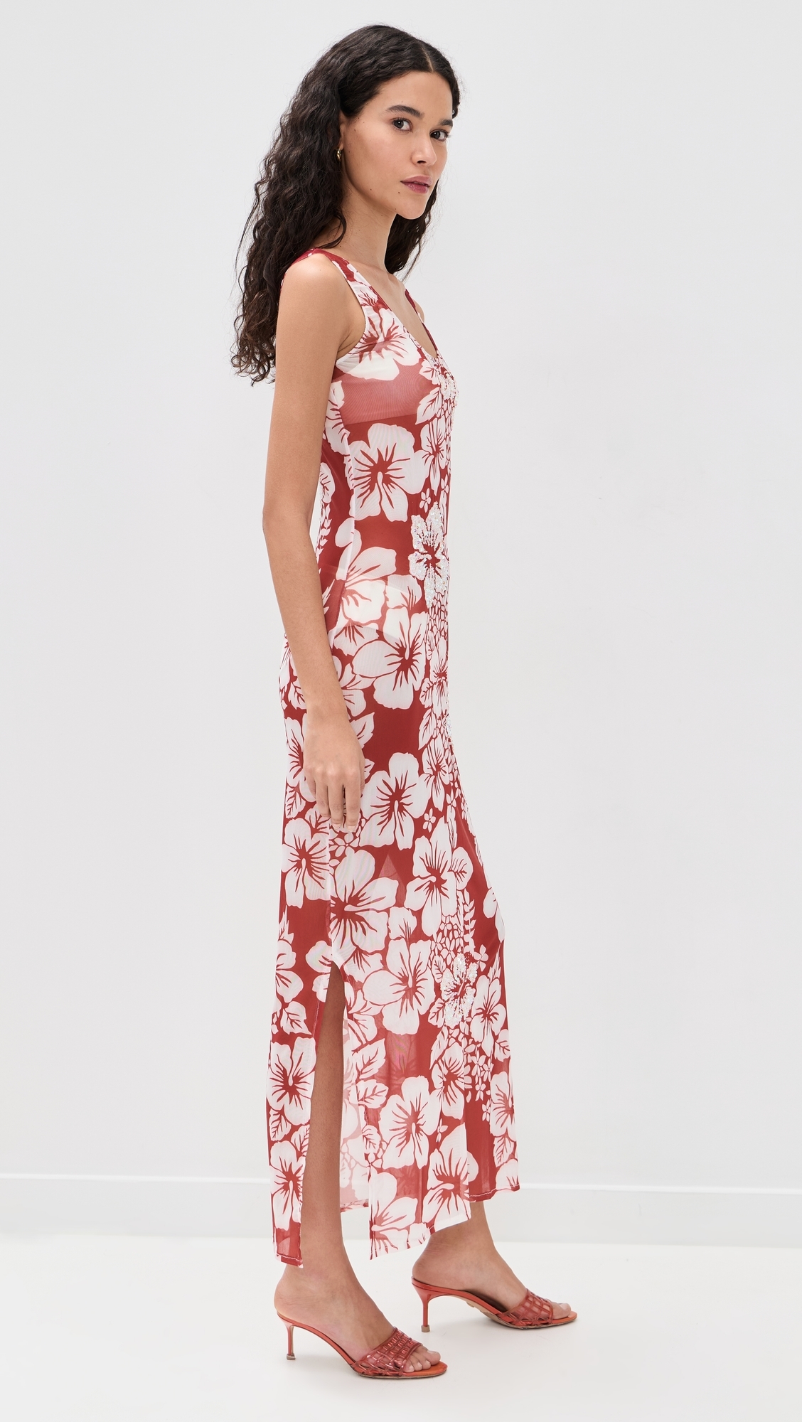 Roselle Mesh Dress 90s Hibiscus
