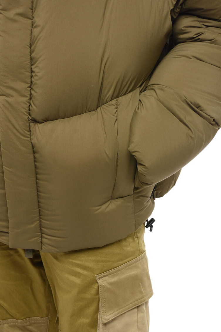 Green Quilted Turtle Neck Jacket