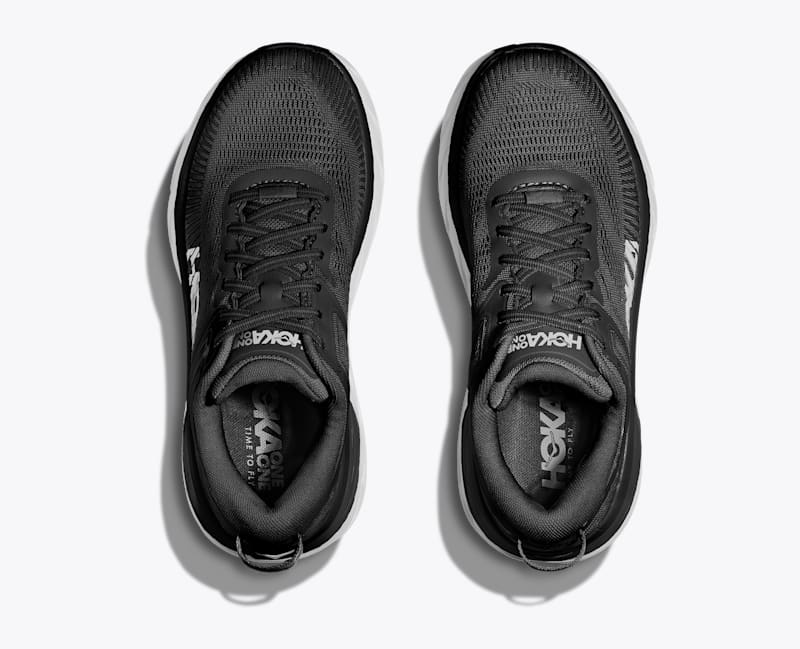 HOKA Women's Bondi 7 Shoes in Black/White
