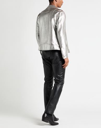 Man Jacket Silver Size 36 Lambskin