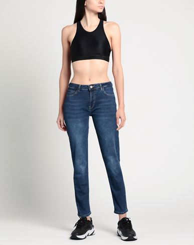 Woman Jeans Blue Size 31 Cotton, Elastane