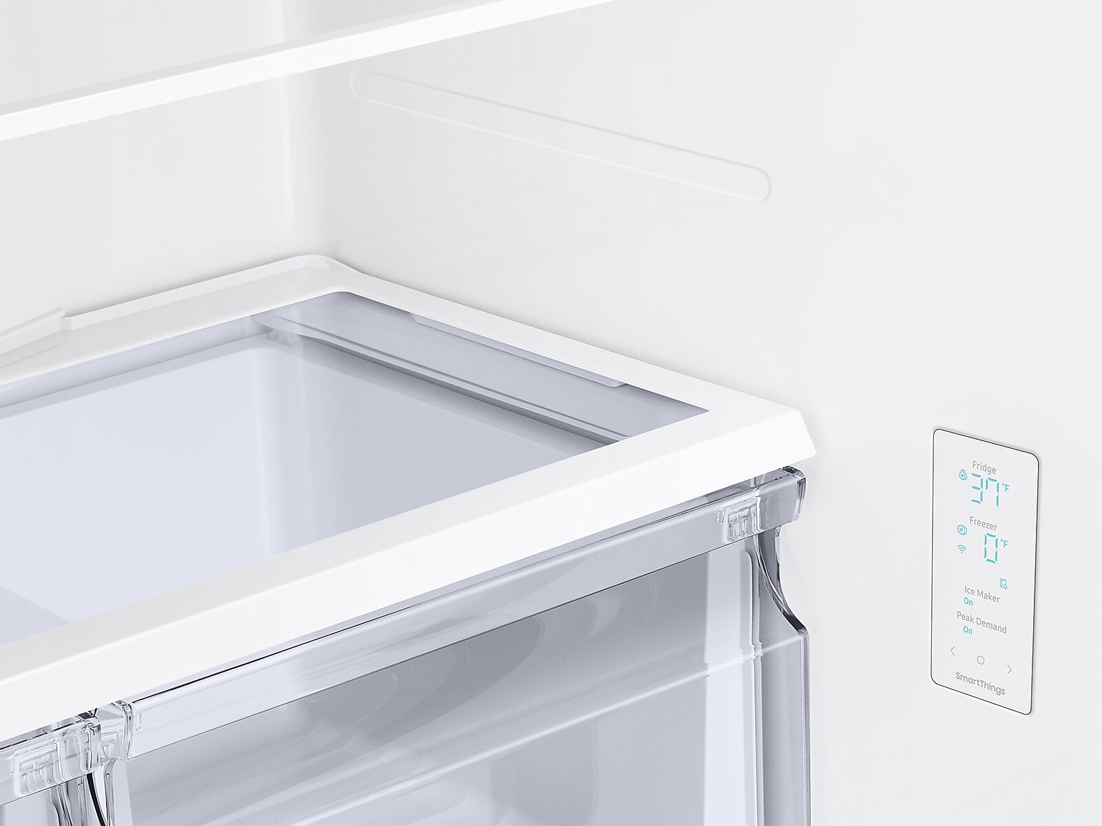 18 cu. ft. Smart Counter Depth 3-Door French Door Refrigerator in Silver(RF18A5101SR/AA)
