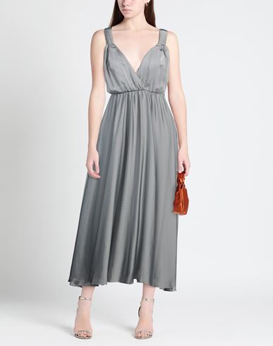 Woman Maxi dress Grey Size M Polyester