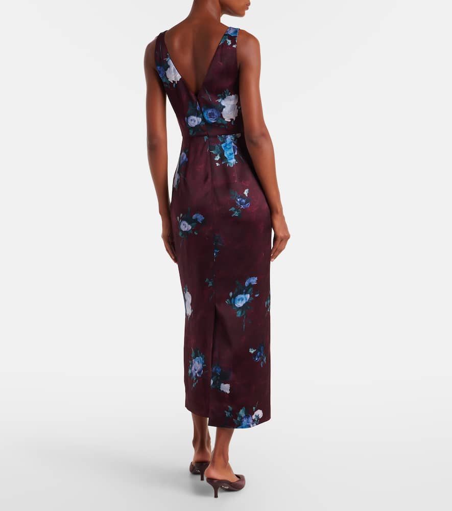 Floral duchesse cocktail dress