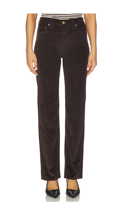 Rag & Bone GERADE HOSE HARLOW in Chocolate. Größe 30. Also , 25, 26