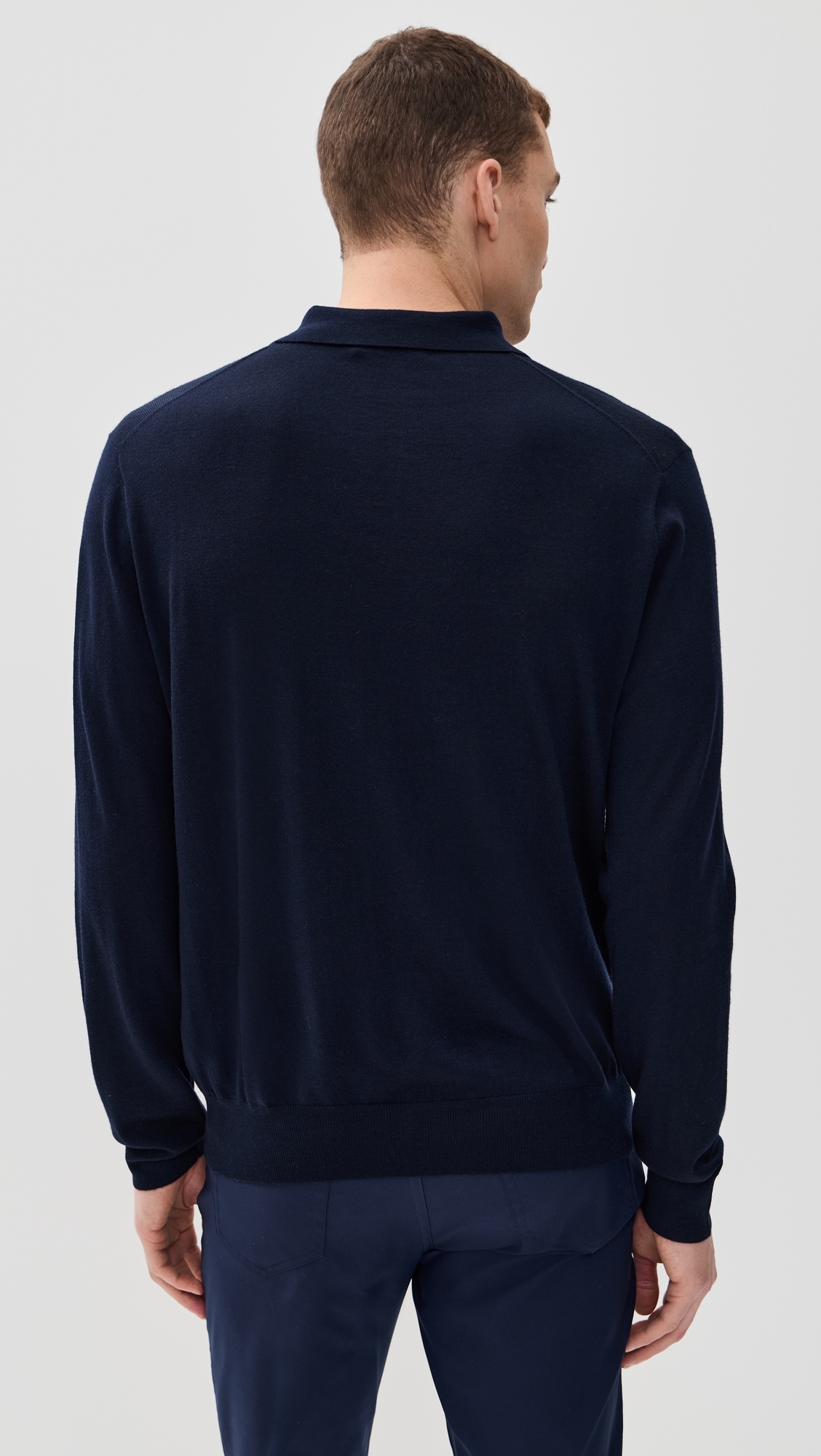 Greyson Saratoga Merino Long Sleeve Polo Sweater MALTESE BLUE