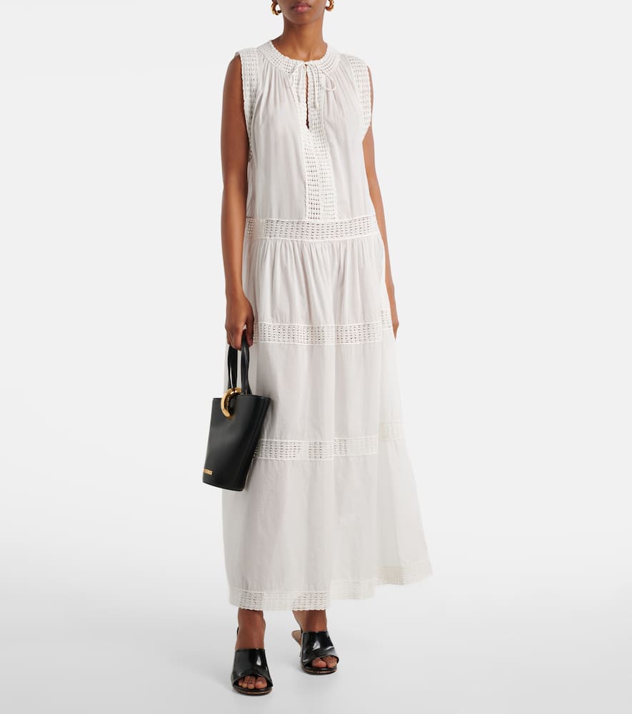 Thalia crochet-trimmed cotton beach dress