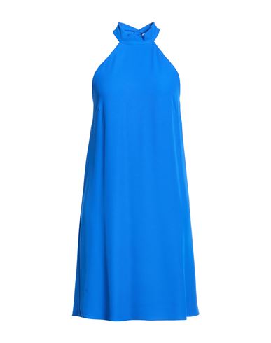 Woman Mini dress Blue Size 6 Polyester, Elastane