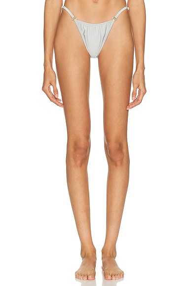 Bananhot Cannes Bikini Bottom in Silver - Metallic Silver. L also in M