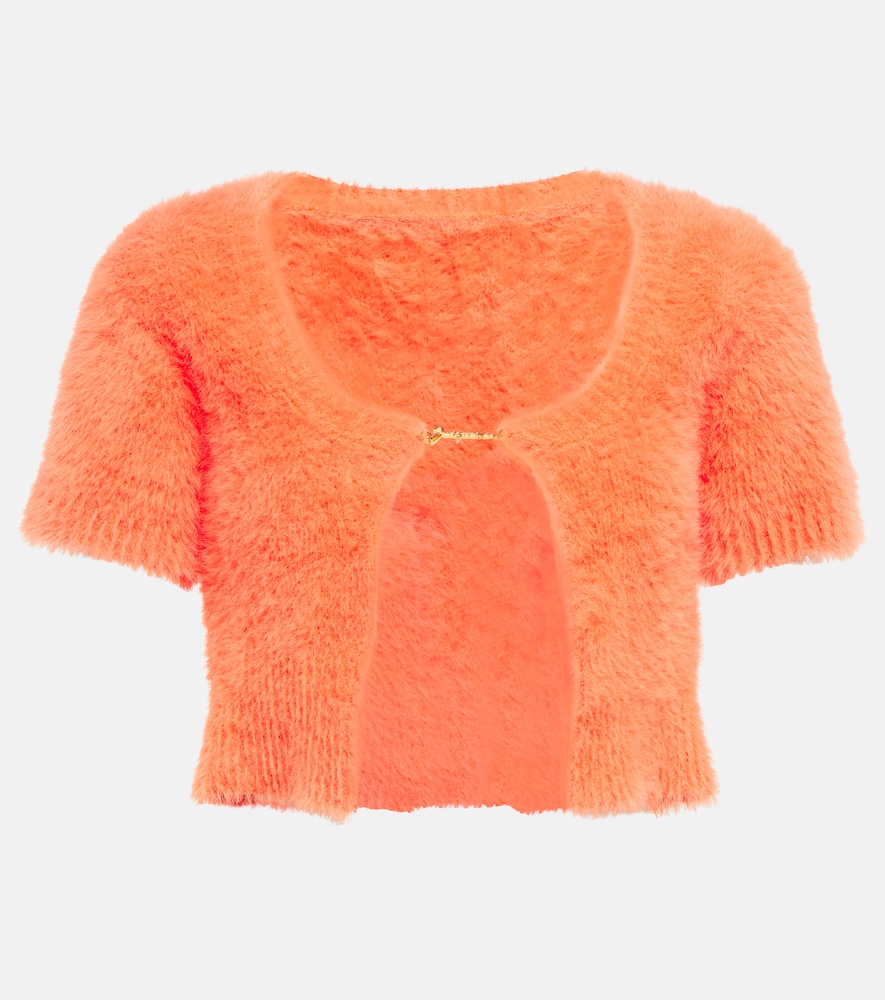 La Maille Neve logo cropped cardigan