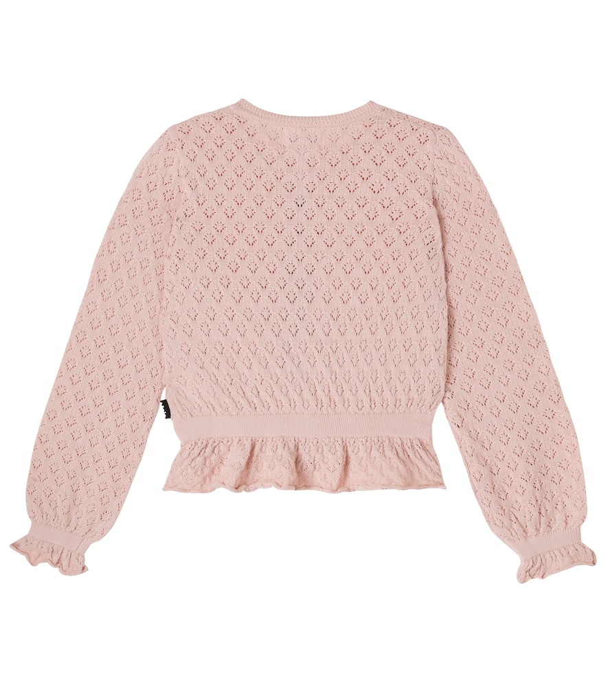Pointelle cotton cardigan