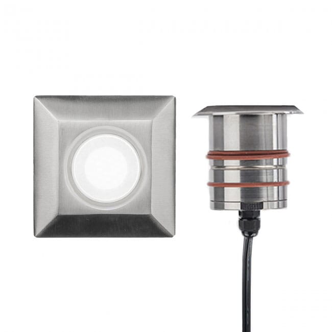 WAC Inground LED 12V Square Indicator Light in Stainless Stee